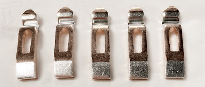 Contatti in argento utilizzati per i controller del tram