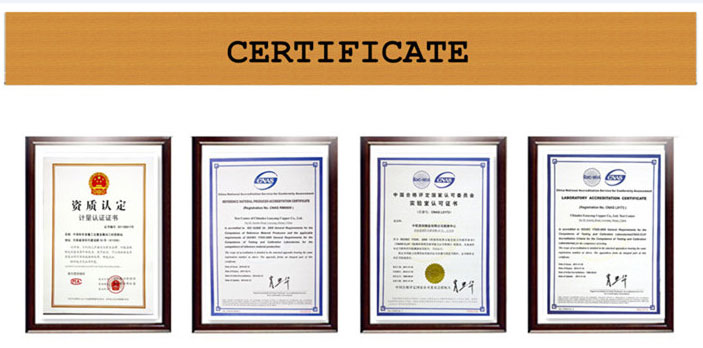 C7701 C7521 Striscia argento nichel certificate