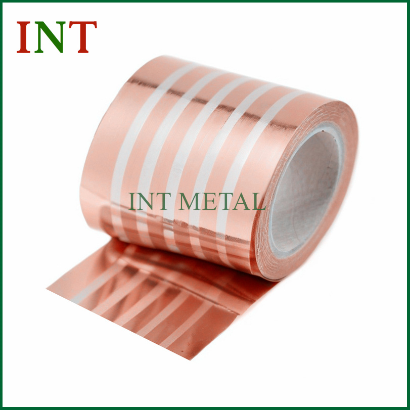 Striscia di rame intarsio d'argento